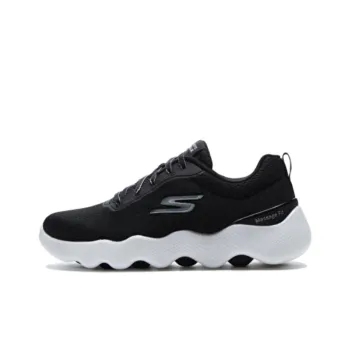 Skechers Go Walk Massage Fit Shock Absorbers With Slip Resistant Features Low Top Running Shoes Women's Black White