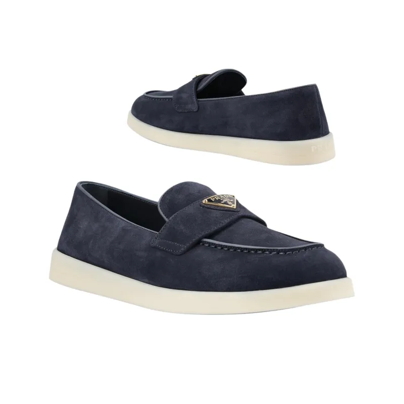 PRADA Loafers 2.5cm Women's Marine Blue-4