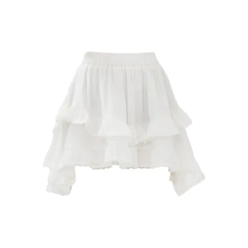 Enhanced Casual Short Skirts Women's White