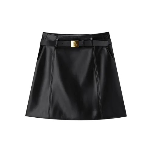 PEACEBIRD Casual Short Skirts Women's Black