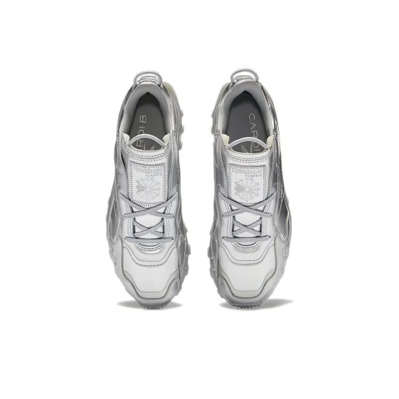 Reebok Classic Leather Cardi B Silver Metallic Women's-3