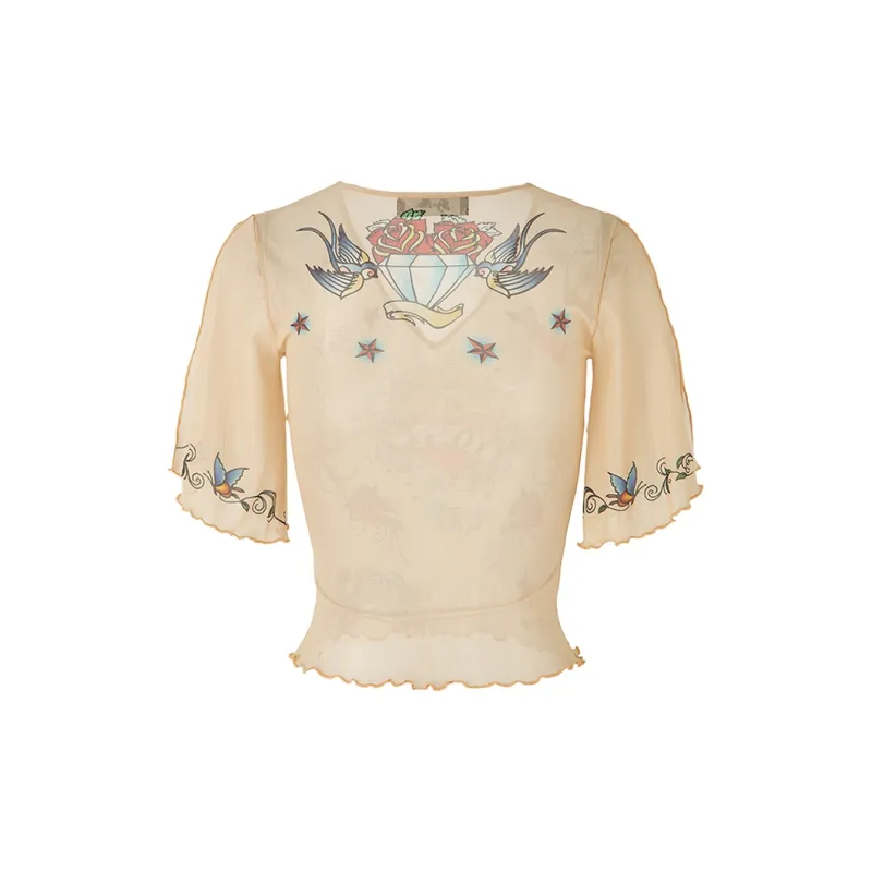 JYOSEI Crop Tops Women's Khaki-1