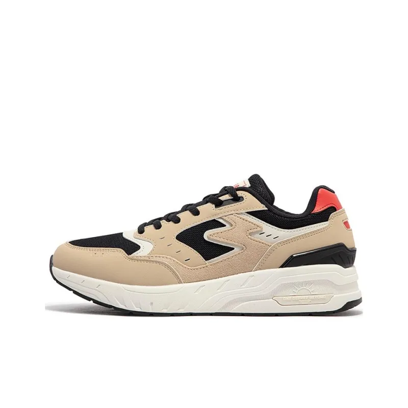 361° Cushioned Slip Resistant Low Top Casual Shoes Men's Black Beige-0