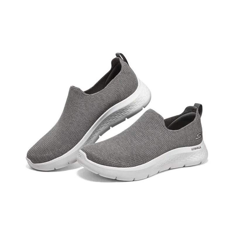 Skechers Cushioning Wear Resistant Low Top Casual Shoes Men's White Gray-2