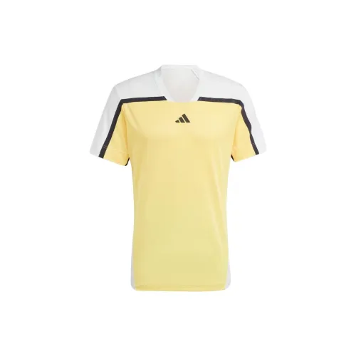 Adidas Clothing T-Shirts Men Yellow