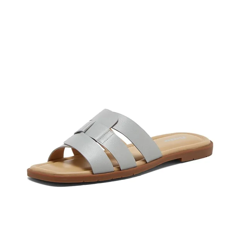 BATA Slide Slippers Women's Beige-4