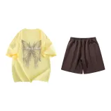 Set (Lemon Short-Sleeved+Coffee Shorts)