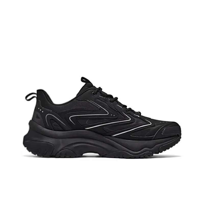Skechers Cushioning Anti Slip And Wear Resistant Low Top Casual Shoes Men's Black-1