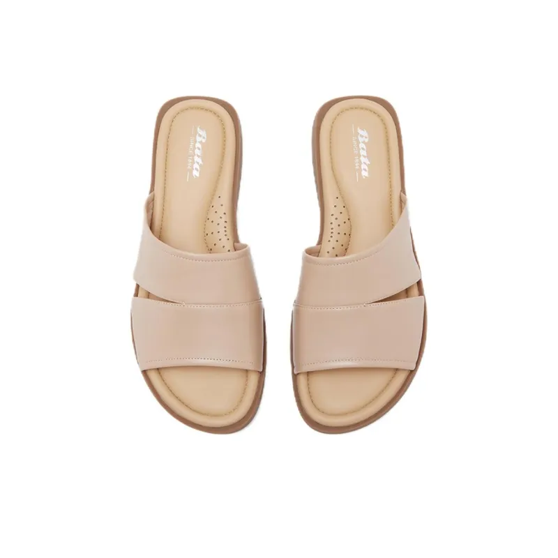 BATA Slide Slippers Women's Black, Beige, Yellow-7