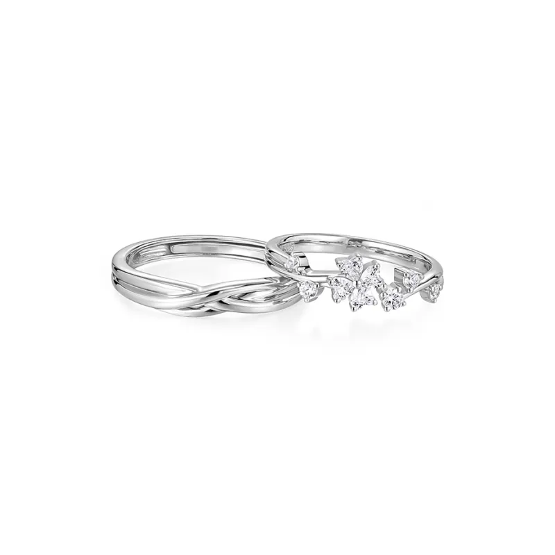 KADER 925 Sterling Silver Rings Unisex Silver White Box-1