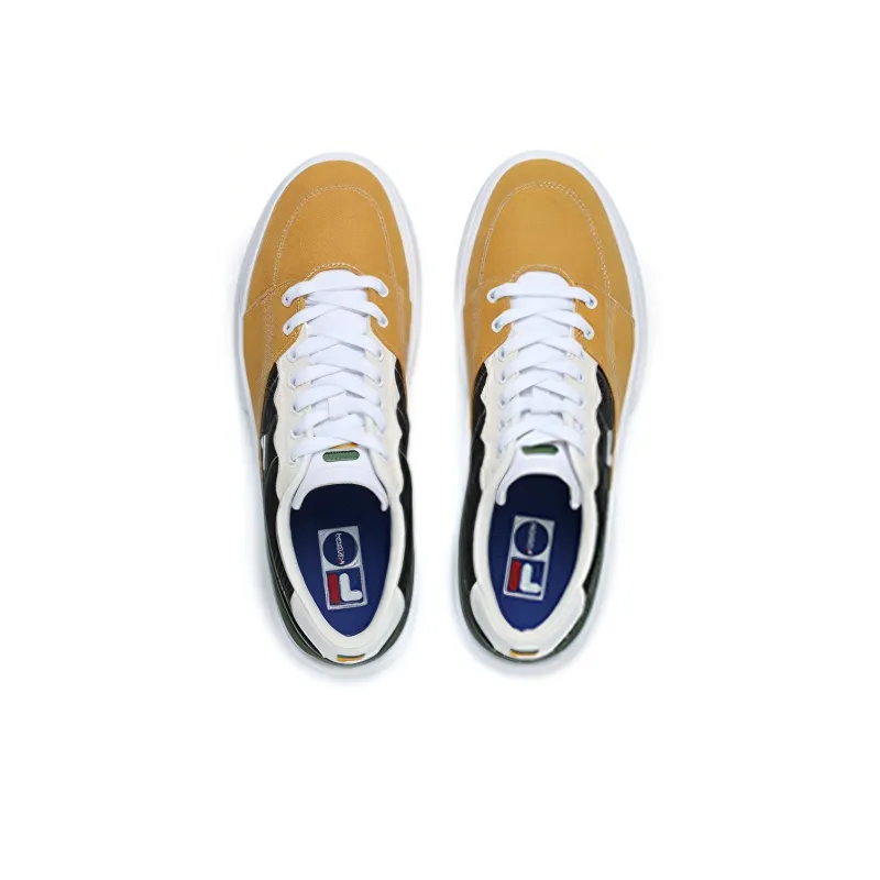 FILA FUSION FLIP Anti-Slip And Wear-Resistant Lightweight Low-Top Skateboard Shoes Men's Yellow Black-2