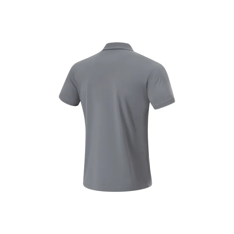 LiNing Fitness Series Polo Shirt Men's Shadow Gray-1