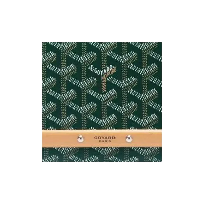 GOYARD MONTE-CARLO Canvas With Calfskin One Shoulder Crossbody Clutches Small Size Unisex Green-5
