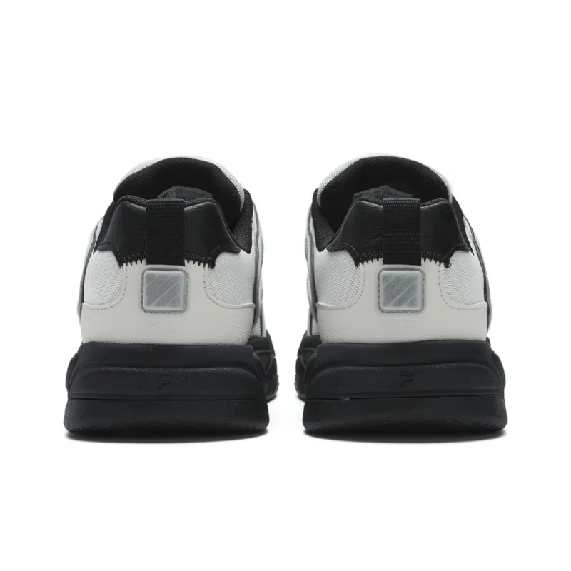 FILA FUSION BANK II Wear Resistant Low Top Skateboard Shoes Women's Black White-5