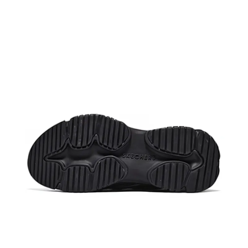 Skechers Cushioning Anti Slip And Wear Resistant Low Top Casual Shoes Men's Black-3