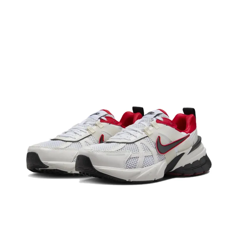 Nike V2K Run Metallic White University Red-2