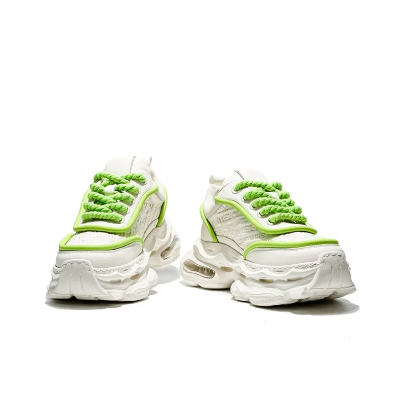 MOERBAI Breathable Lightweight Height Increasing Low-Top Chunky Sneakers Men's-3