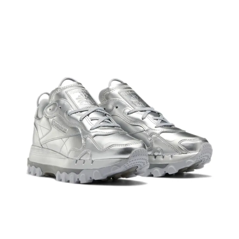 Reebok Classic Leather Cardi B Silver Metallic Women's-2