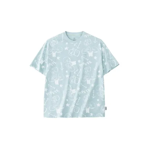 Popeye X ANTA Life Collection T-Shirts Men Crystal Luminous Blue/Full-Coverage Print