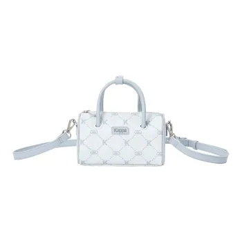 Kappa Matte Leather Crossbody Cylinder Bag, Boston Bag, Fashion Handbag Regular Women's Sea Salt Mint Gray
