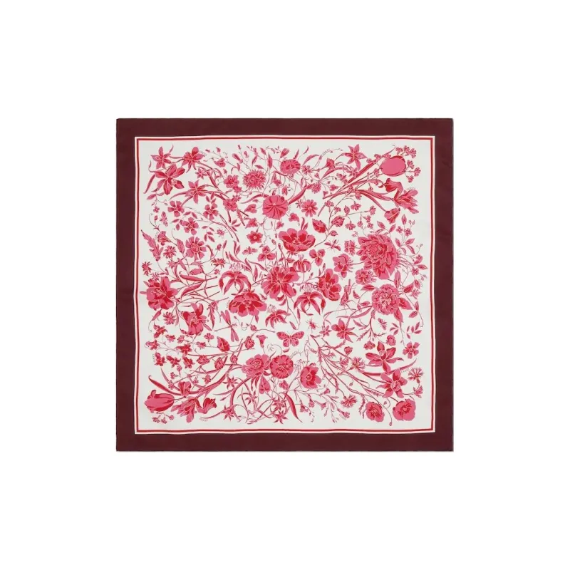 GUCCI Floral print Silk Scarf-0