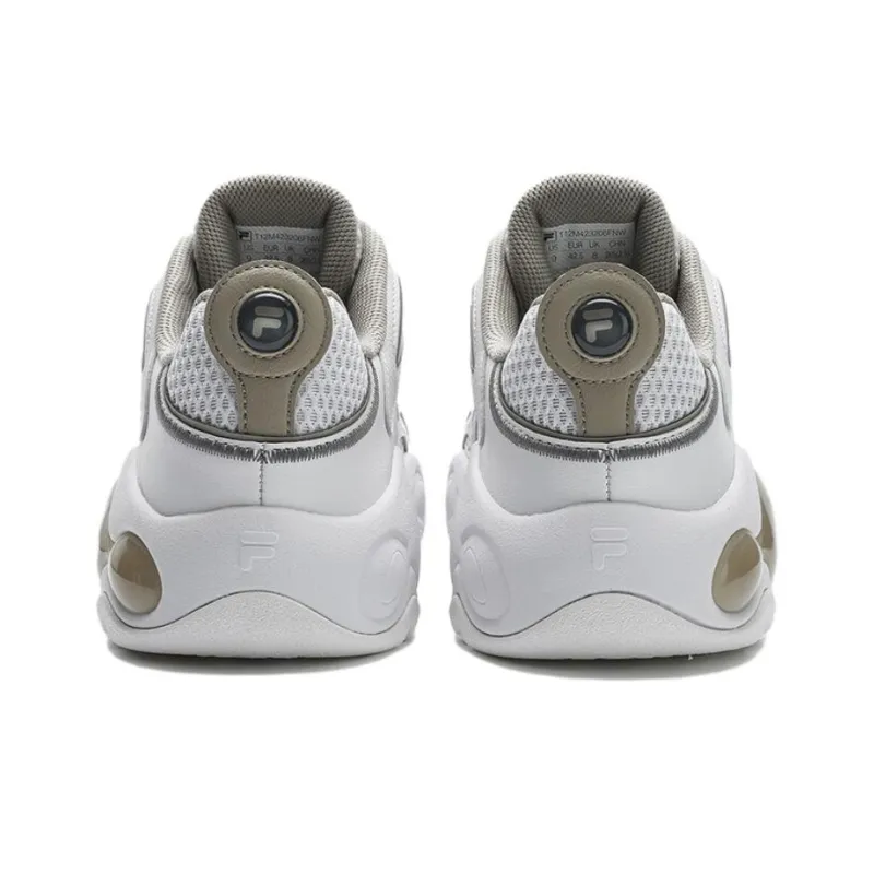 FILA FUSION VERTICAL Slip Resistant Low Top Vintage Basketball Shoes Men's Gray Brown-2