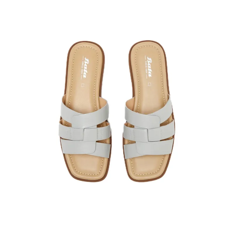 BATA Slide Slippers Women's Beige-1