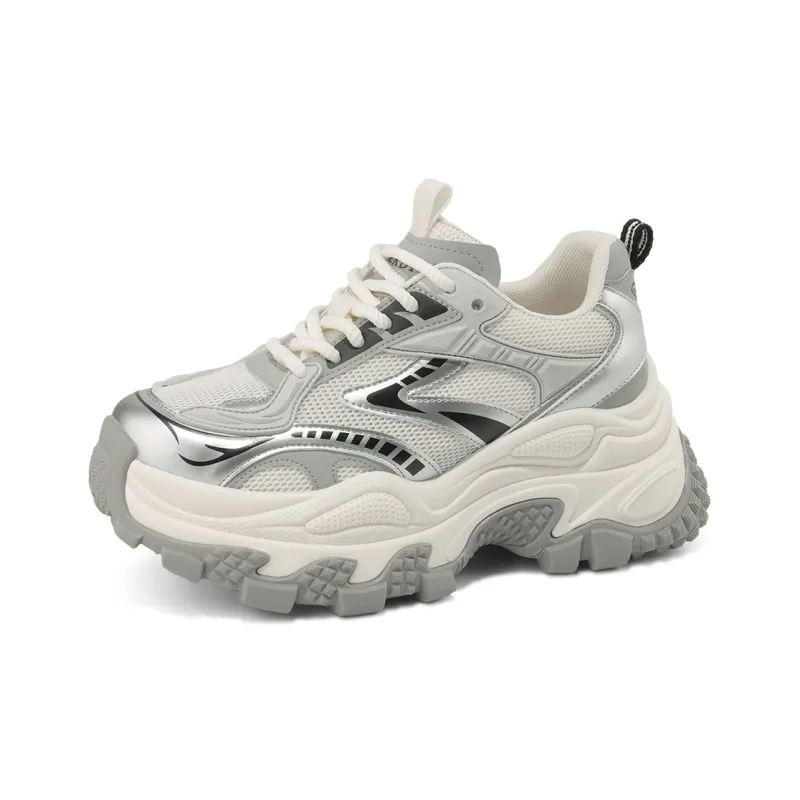 BOERDIQI Height Increasing Wear-Resistant Low-Top Chunky Sneakers-1