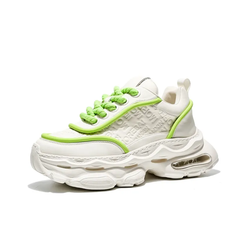 MOERBAI Breathable Lightweight Height Increasing Low-Top Chunky Sneakers Men's-1