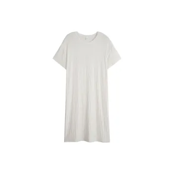 Sha Qian Nightgown Summer Women's Beige Yellow