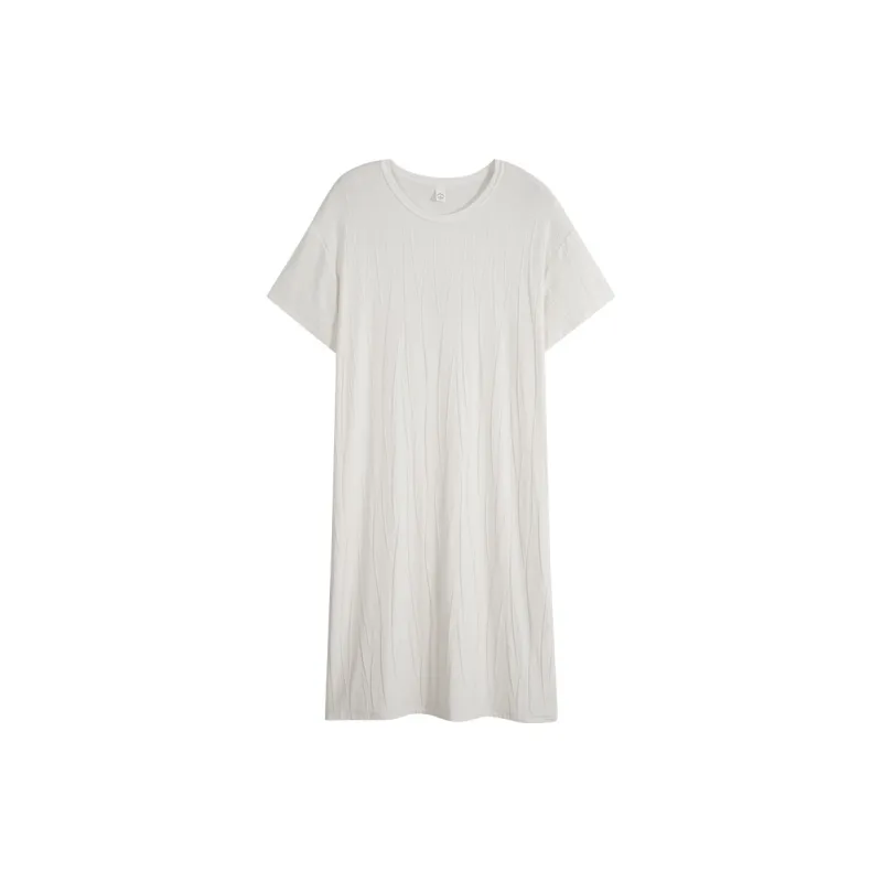 Sha Qian Nightgown Summer Women's Beige Yellow-0