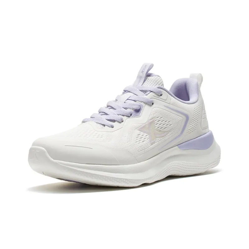 XTEP Running Shoes Women's Low Top Sail White/Snow Cyan Purple-2