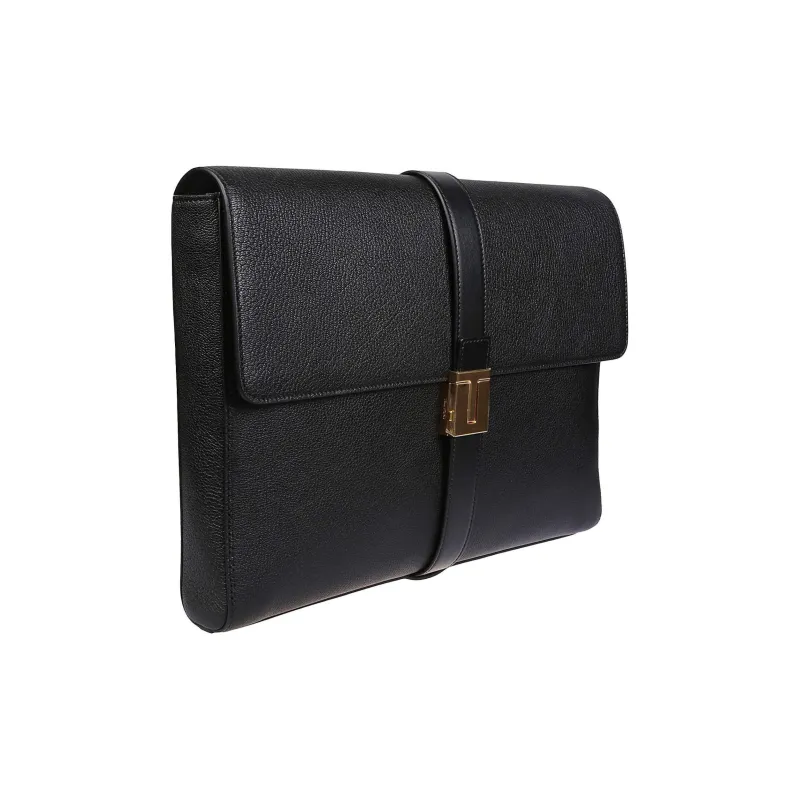 TOM FORD Goatskin Briefcase Clutch Men's Black-1