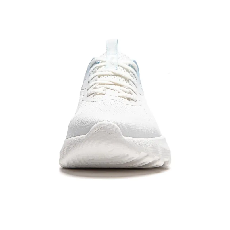 LiNing Anti-Slip Wear-Resistant Low-Top Casual Shoes Women's White Blue-4