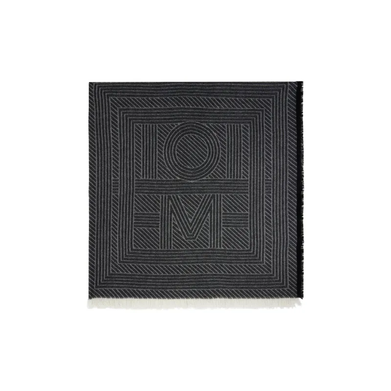 TOTEME Virgin Wool Knit Scarves Women's Gray-0