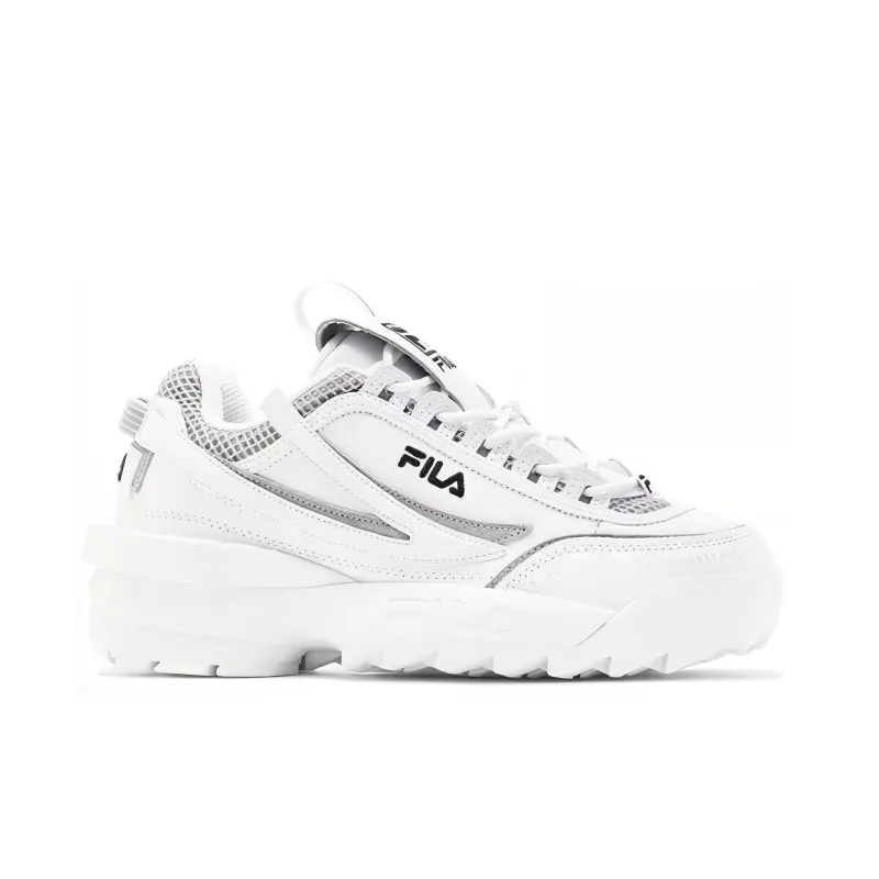 FILA Distorter Wear resistant And Lightweight Low Top Chunky Sneakers Women's White-1
