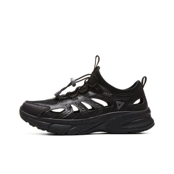 PEAK Breeze Sports Sandals Cushioned Wear Resistant Breathable Slip Resistant Low Top Running Shoes Women's All Black