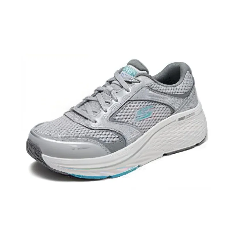 Skechers Cushioning Anti Slip And Wear Resistant Low Top Casual Running Shoes Women's Gray Blue-2