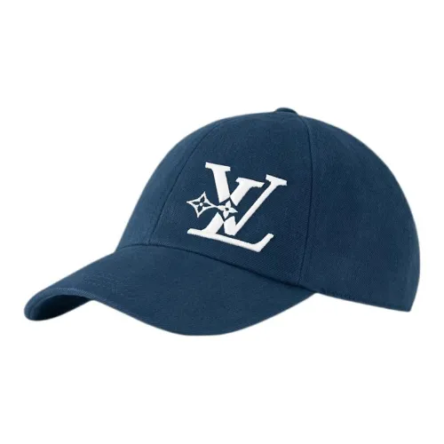 LOUIS VUITTON Cotton Baseball Caps Men's Marine Blue