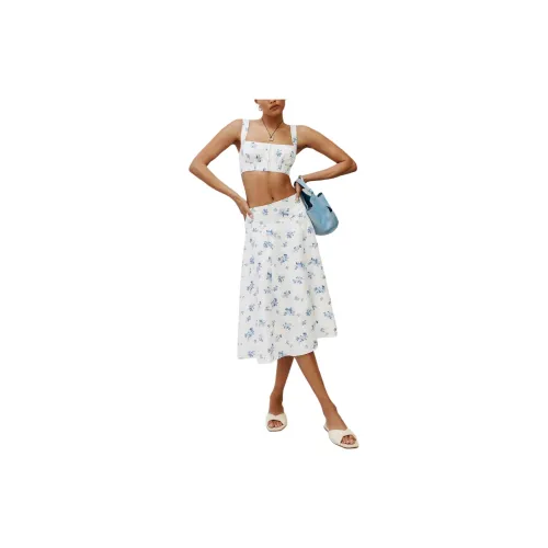 Reformation Two Piece Skirt Sets Women's Light Blue