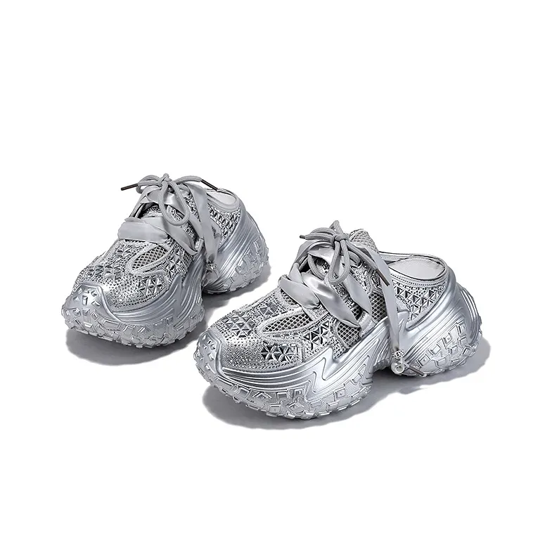 SELAIYA Slippers Women's Silver-2