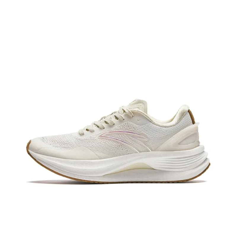 Anta Champion Running Shoes Pro Xian Technology Cushioning Wear-Resistant Low-Top Running Shoes Women's White Gray-0