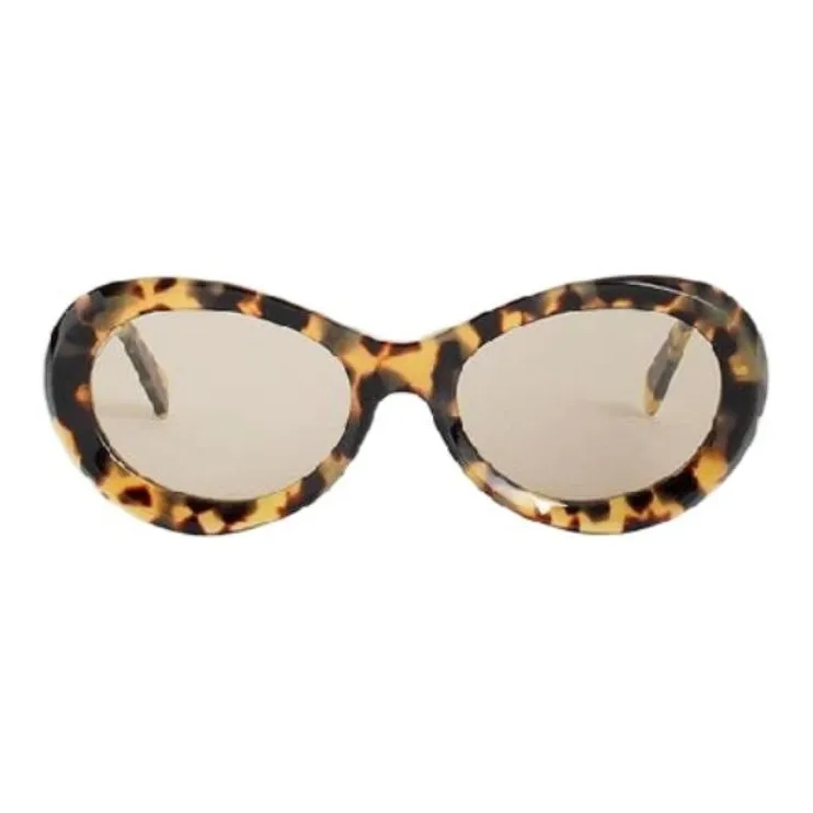 TOTEME Acetate Irregular Shape Sunglasses Women's Tortoiseshell-1