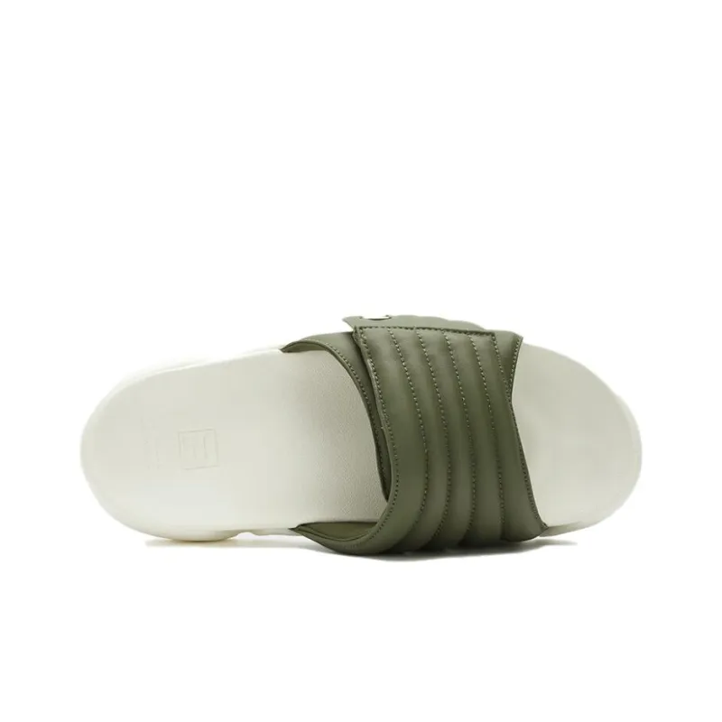 FILA FUSION BARRICADE Quiet Slip Resistant Odor Resistant Abrasion Resistant Slide Slippers Men's White Green-2