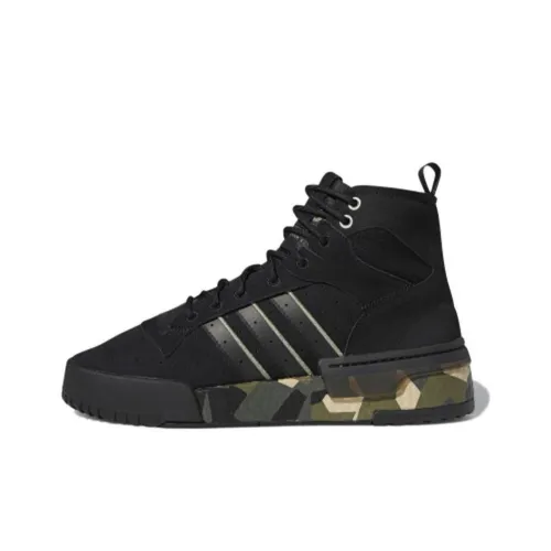 Adidas Originals Rivalry Skateboard Shoes Men High-Top Black/Green