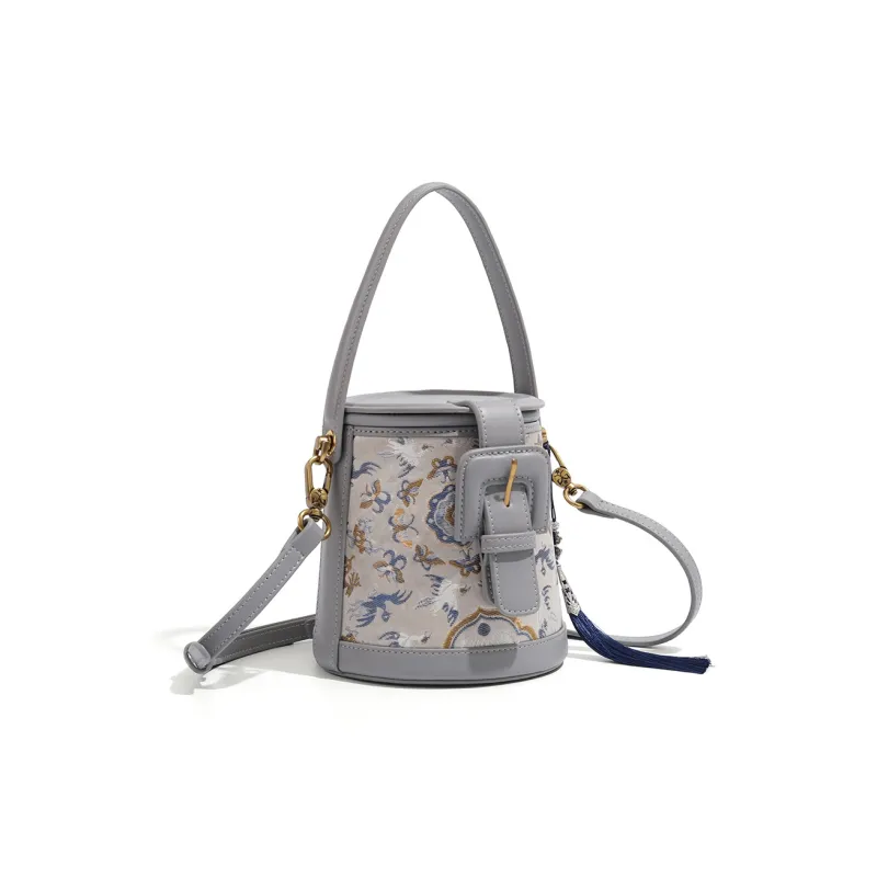 MISS GAIL Artificial Leather Shoulder Bag, Crossbody Bag, Handbag Women's Gray-10