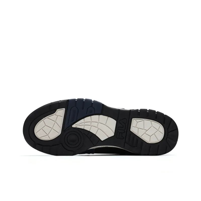 FILA FUSION Teratach Cushioning Anti Slip And Wear Resistant Mid Top Vintage Basketball Shoes Men's Black Kelp-5