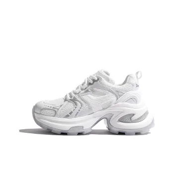 Help Chunky Sneakers Women's Mid Top White, Silver
