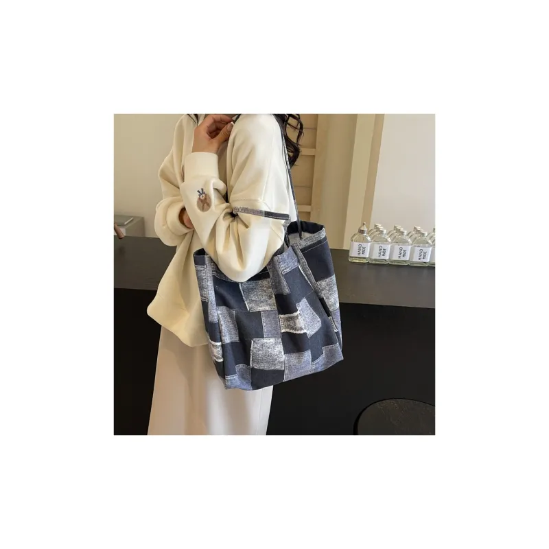 Gerlanx Canvas Canvas Bag Shoulder Bags Large Size Women's Blue Black Coffee-11