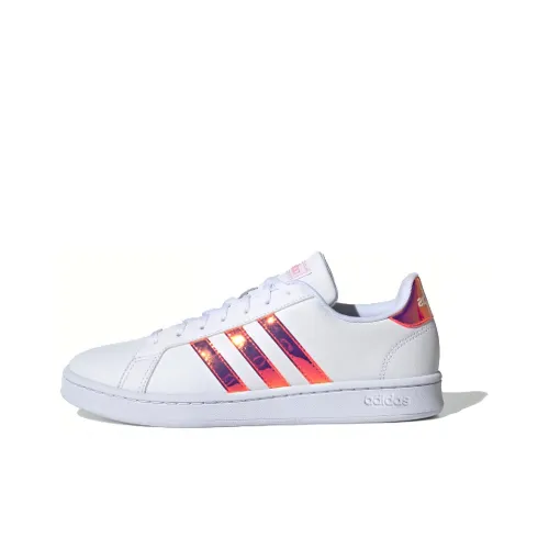 Adidas Neo GRAND COURT Skateboard Shoes Women's Low-Top White/Purple Pink